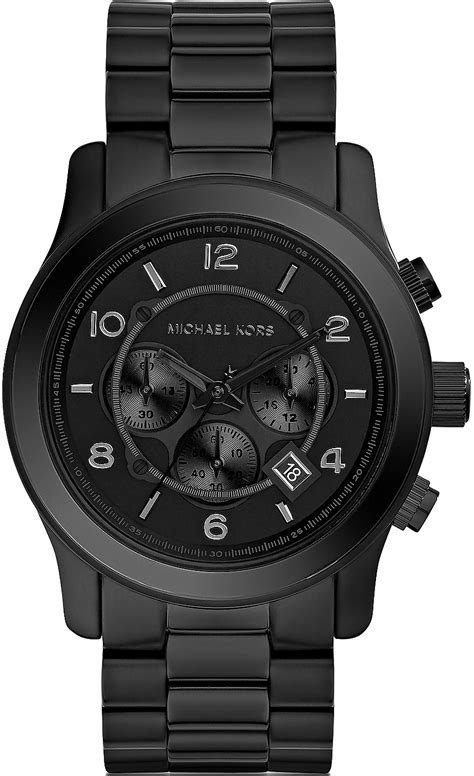 men with black michael kors watch on|Michael Kors matte black watch.